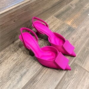 Gianni Bini Willa Pointed Toe Slingback Pumps in Hyper Pink